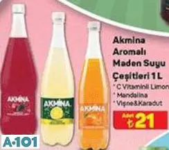 AKMİNA AROMALI MADEN SUYU ÇEŞİTLERİ 1 L